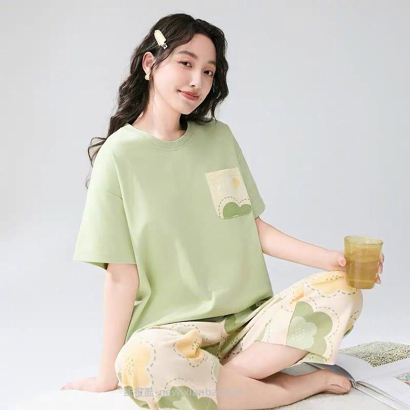 芬腾纯棉短袖家居服睡衣 67元 - 线报酷