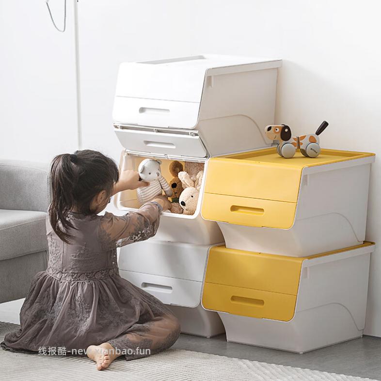 茶花斜口翻盖储物盒34L*3个装 69.2元 - 线报酷