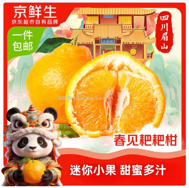 京鲜生春见耙耙柑净重4-4.5斤 14.9元 - 线报酷