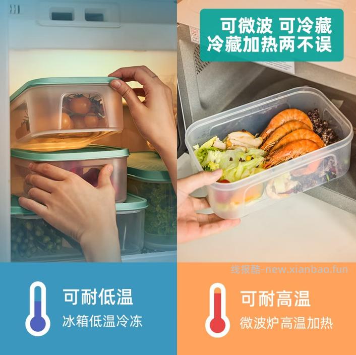 禧天龙食品级保鲜盒1.8L*2个 12.9元 - 线报酷