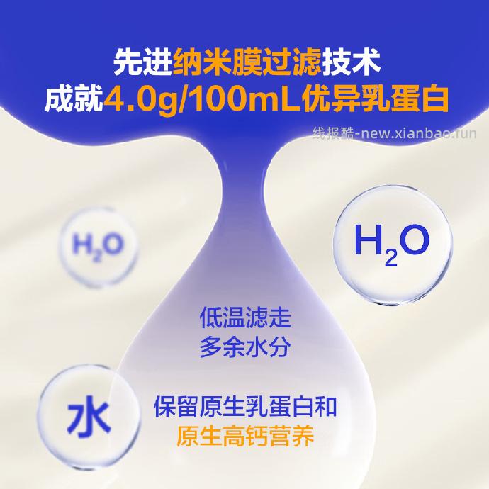 1号会员店4.0g蛋白脱脂纯牛奶200ml*6盒 9.9元 - 线报酷