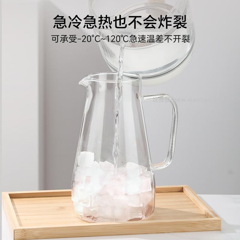 乐唯诗透明高硼硅玻璃冷水壶1.6L 9.95元 - 线报酷
