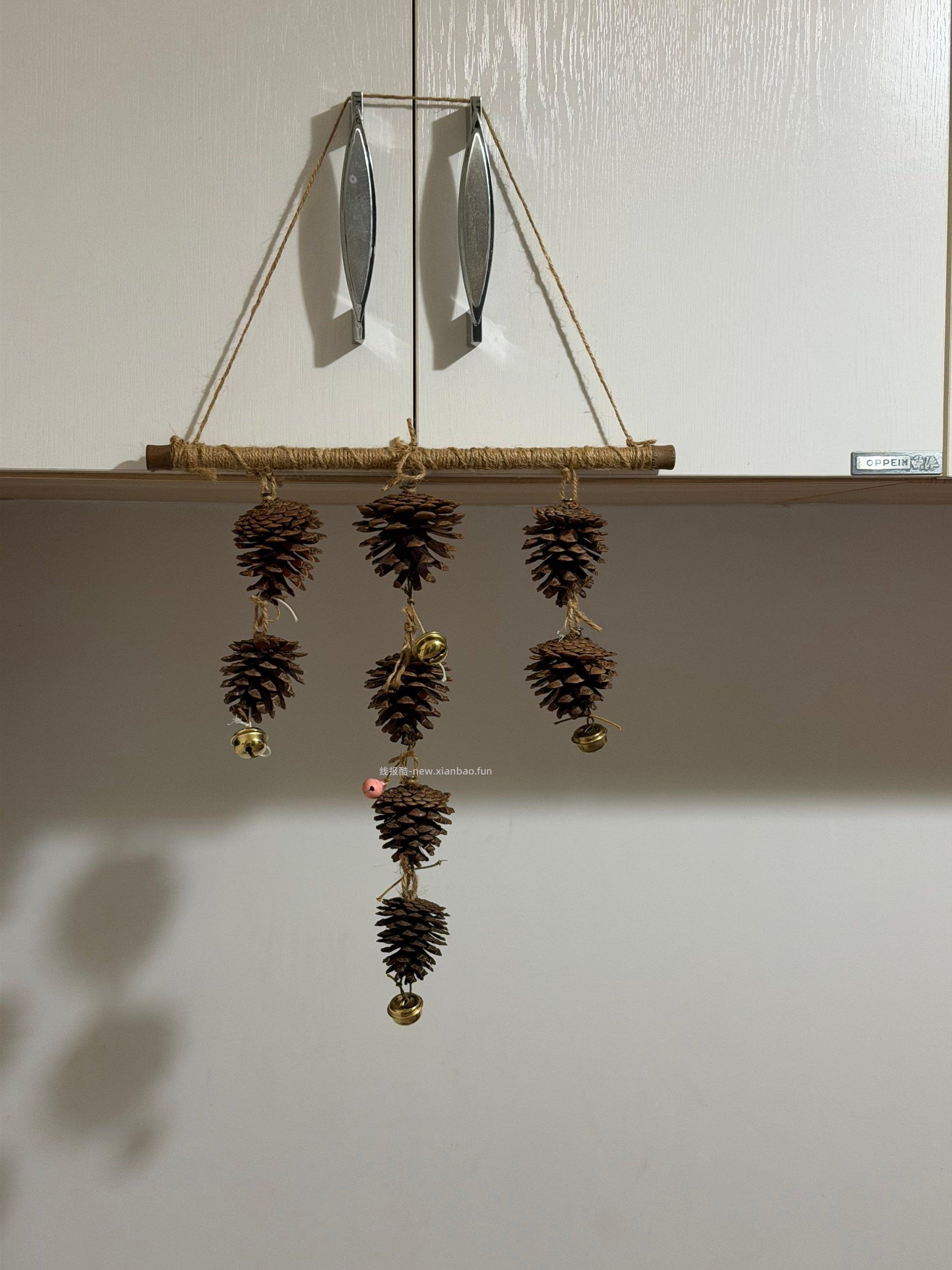 泪奔 学校布置了手工作业 我们选了手工环保风铃 今晚抽空捣鼓了弄出来了 - 线报酷