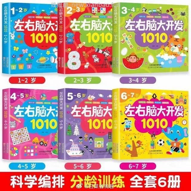 5.9 全脑开发思维训练2-7岁幼儿启蒙早教书 单本180页+ 幼儿启蒙早教书籍 - 线报酷