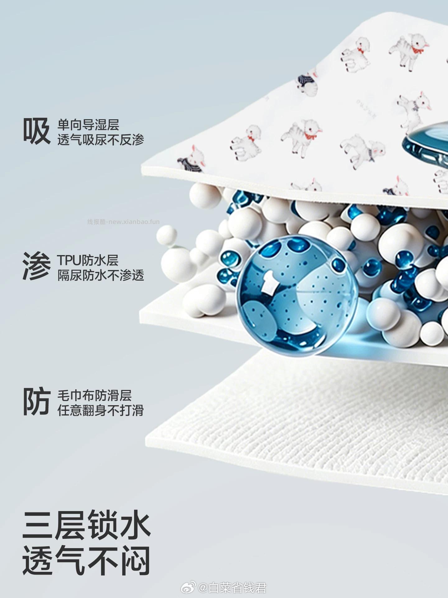 欧孕隔尿垫防水可洗单向倒湿瞬吸锁水 10.9元 - 线报酷