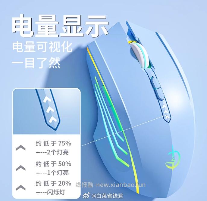 剑圣一族蓝牙无线静音鼠标 30.98元 - 线报酷