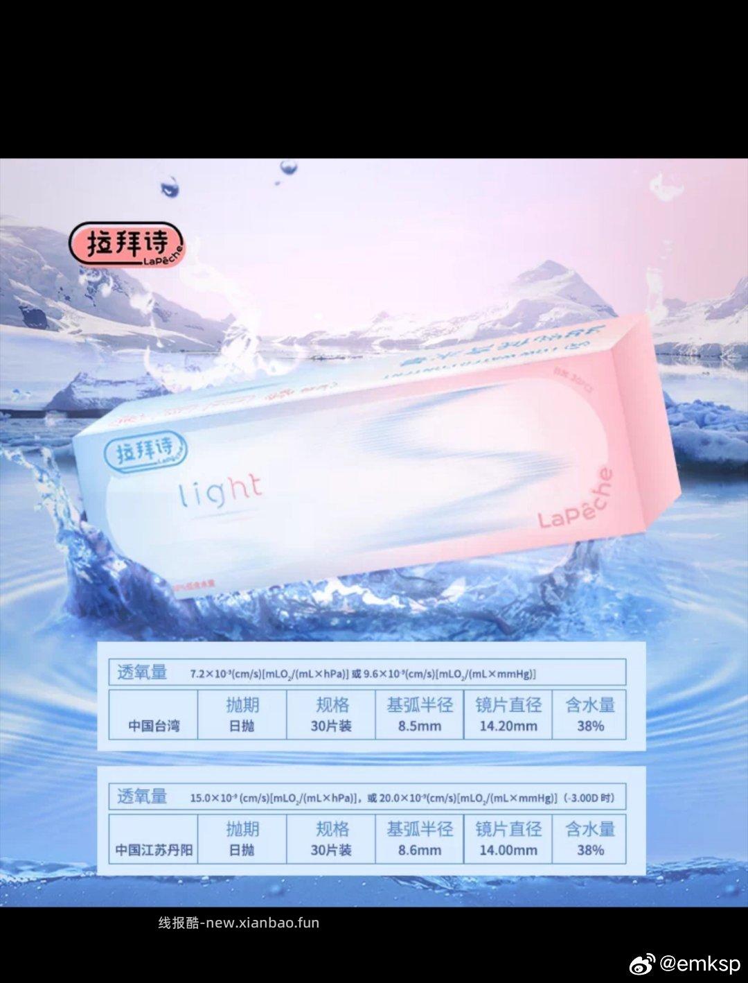 出拉拜诗隐形眼镜透明片日抛 买错度数了 375度40片 400度80片 - 线报酷