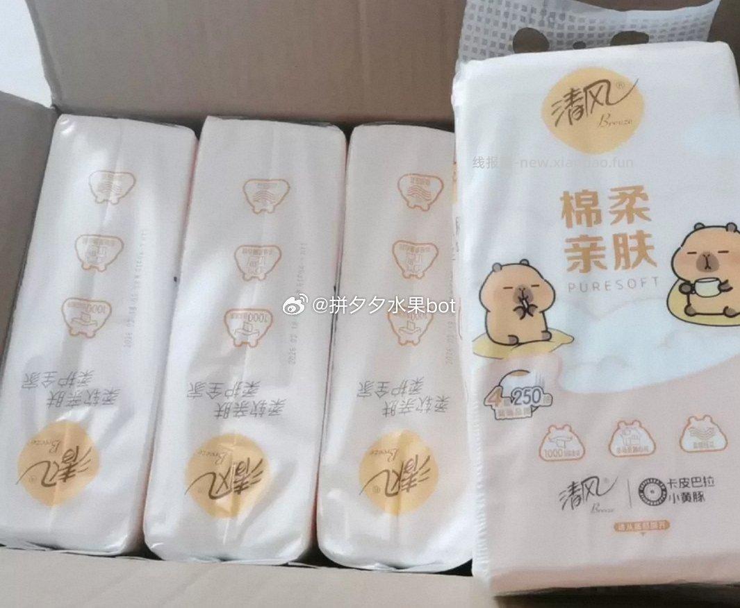 清风悬挂式抽纸巾4层*250抽*10提 24元 - 线报酷