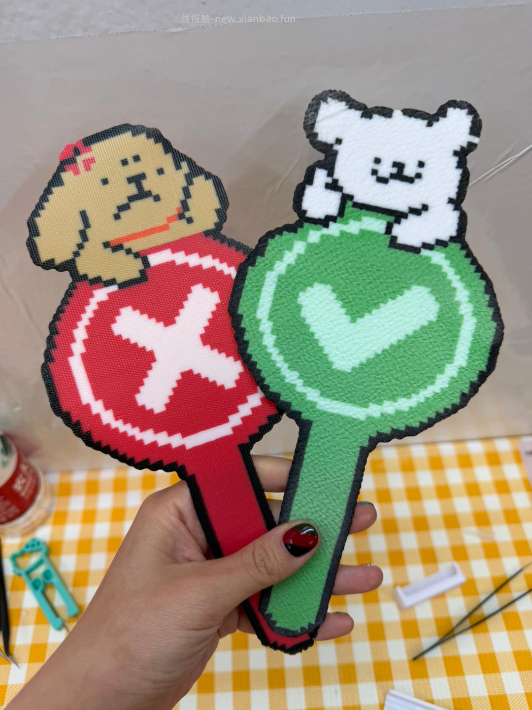 又去玩了39.9的拼豆 对错牌小姐姐没给我烫好 正在店里帮我重拼 - 线报酷