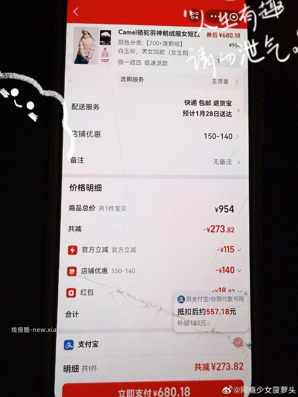鹅绒羽绒服88应该更低Jxsj557qdf5050左右450 - 线报酷