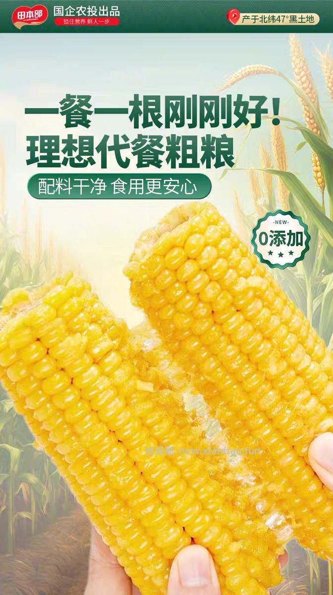 北誉甄品 东北黄糯玉米240-280g*8棒 17元 - 线报酷