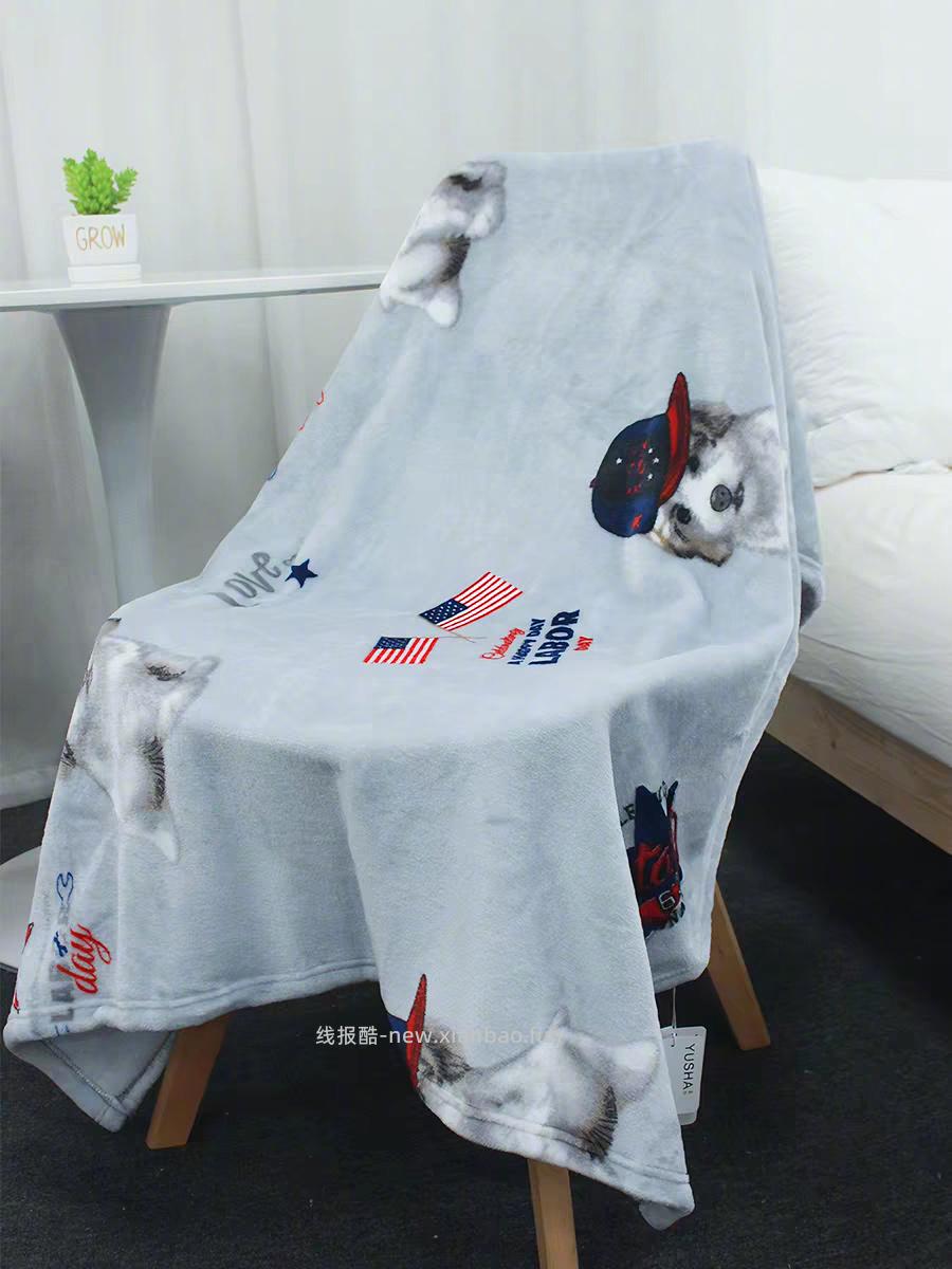 玉沙法兰绒小毯子2条装 8元 - 线报酷