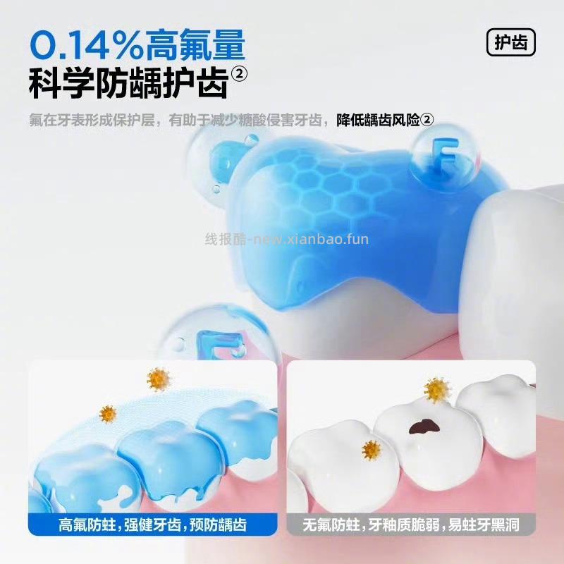 参半多功效牙膏180g*4支 35元 - 线报酷