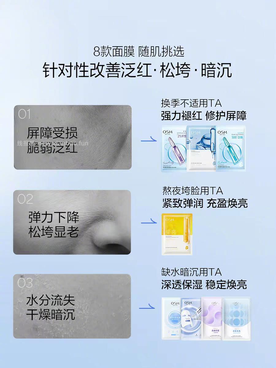 欧诗漫全系列面模5片*3件 25元 - 线报酷