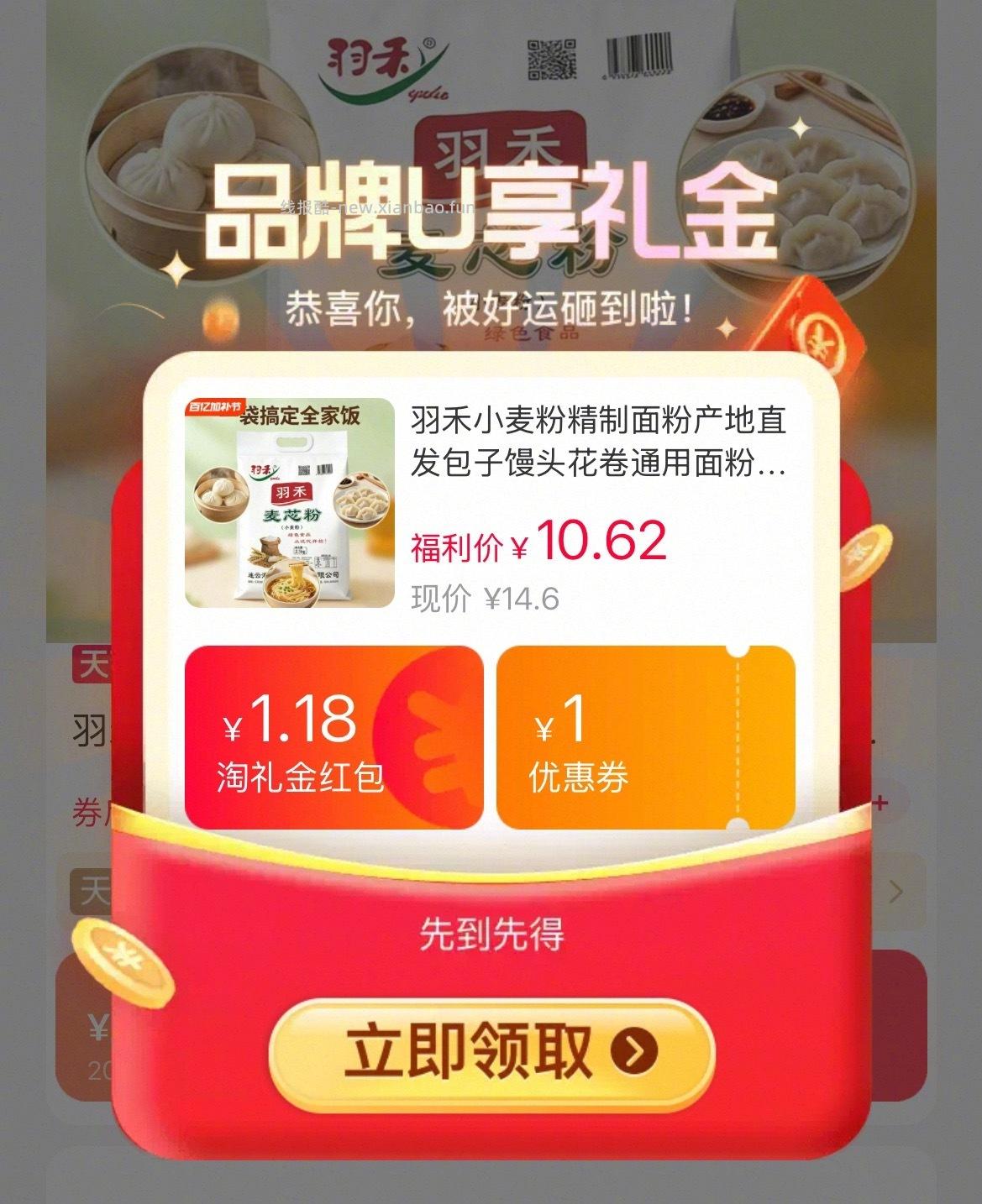 新食道小麦粉2.5kg 10元 - 线报酷