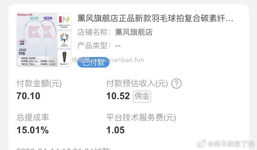 刚需羽毛球拍 sd10➕xshb16➕tjb21.9-🍚9.47 到手27 - 线报酷