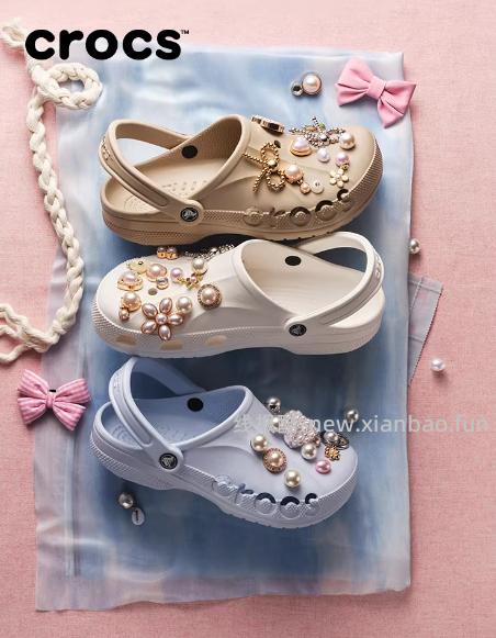 Crocs沙滩洞洞鞋镂空 logo 54.13元 - 线报酷