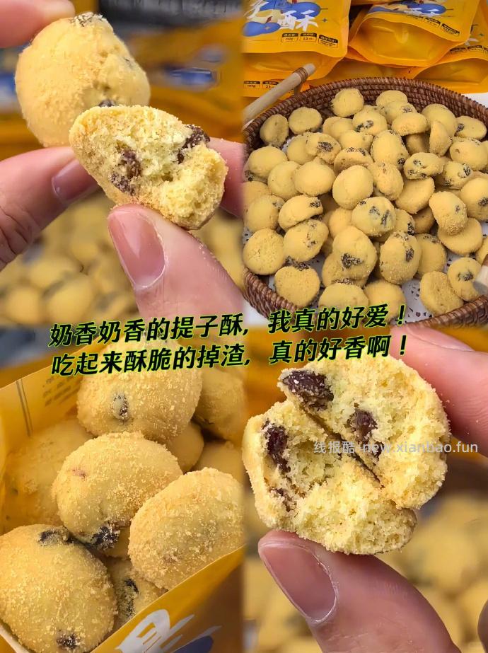 鲍师傅奶香提子酥袋装80g*3袋 16.9元 - 线报酷