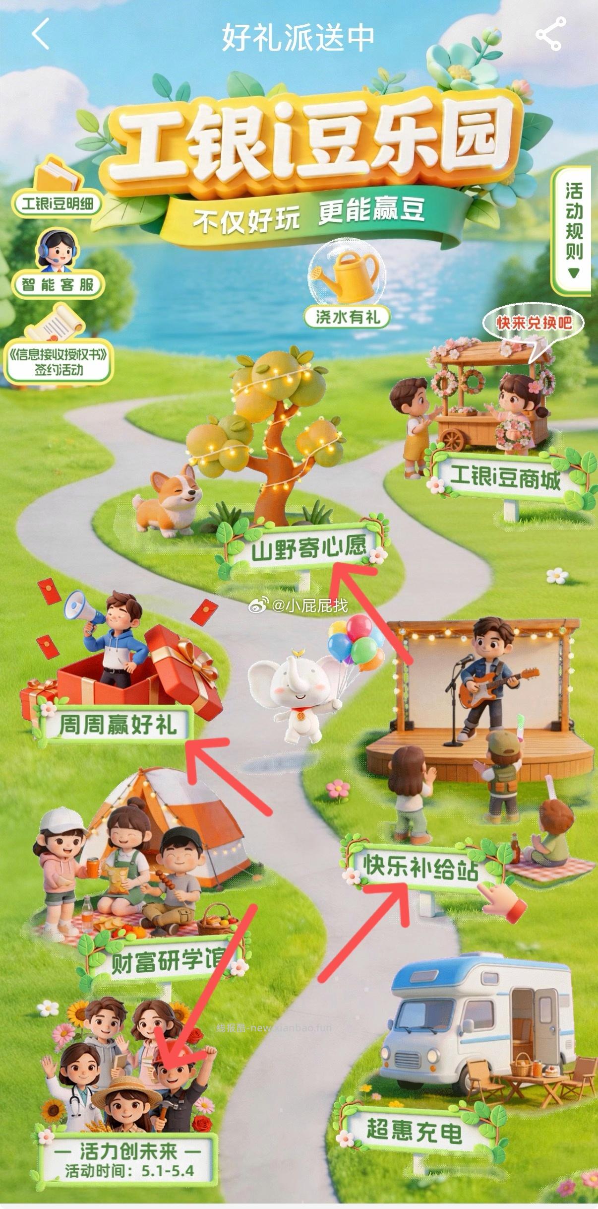 工商银行APP 搜索 任务中心 图一位置 超5000万份好礼派送中 - 线报酷