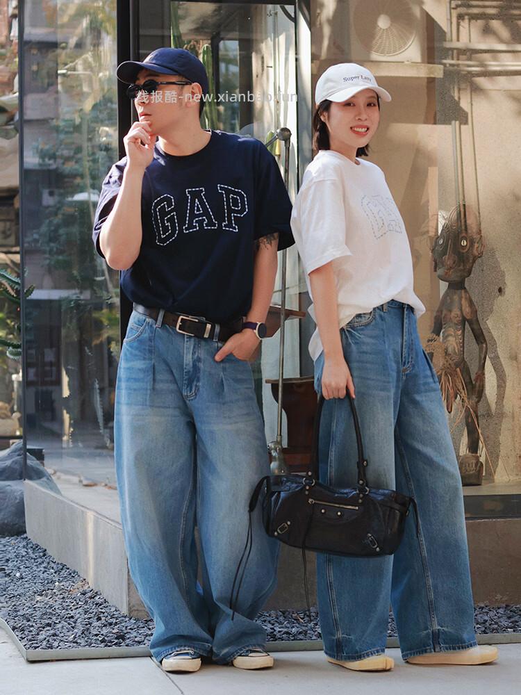 盖璞Gap纯棉logo字母宽松短袖T恤3色可选 87元 - 线报酷