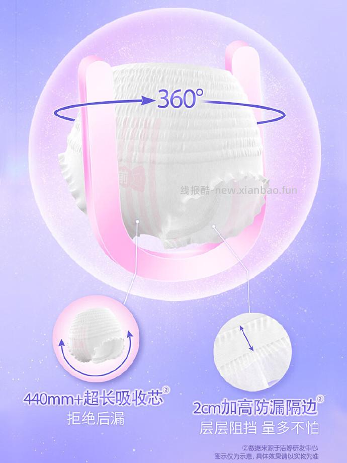 洁婷安睡裤5条 3.90元 - 线报酷