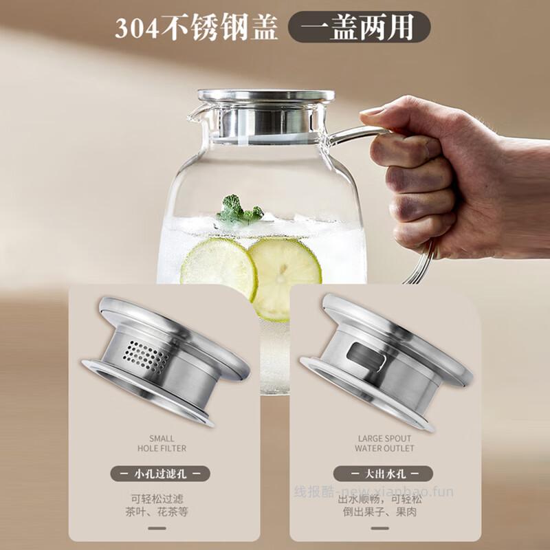 青苹果透明圆趣壶单壶1.8L 14.95元 - 线报酷
