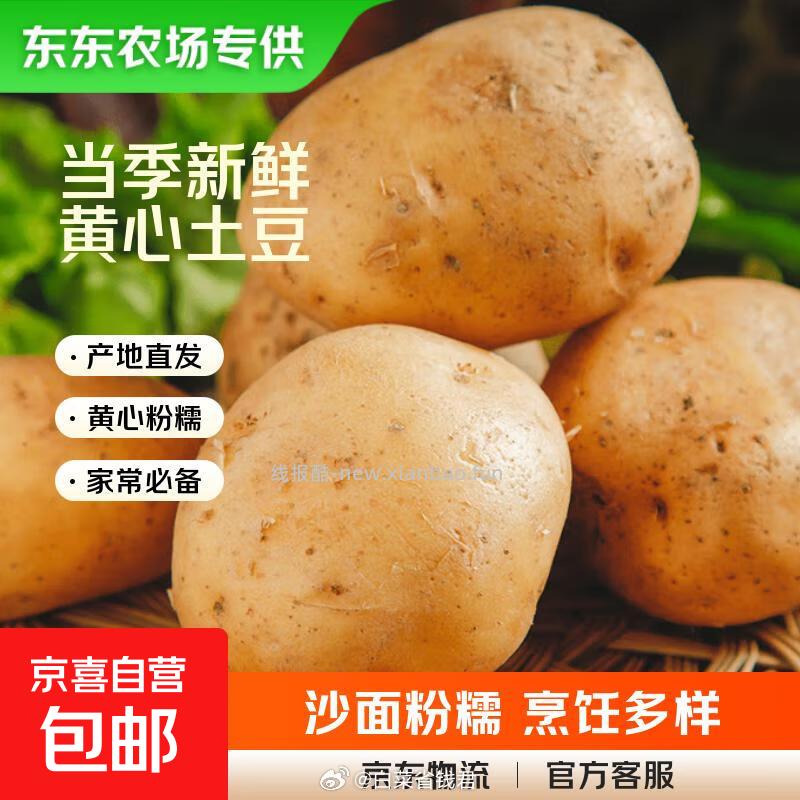 黄皮黄心土豆净重2斤 0.98元 - 线报酷