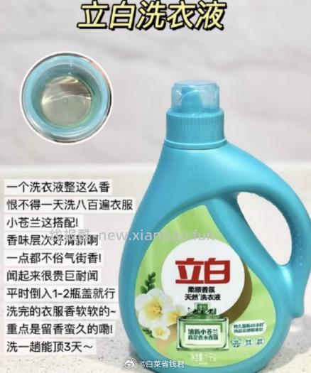 立白小苍兰洗衣液6斤+薰衣草柔顺剂4斤 29.4元 - 线报酷