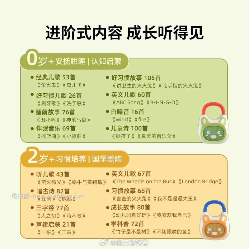 火火兔 K1早教故事机 赠背带和挂环 124元 - 线报酷