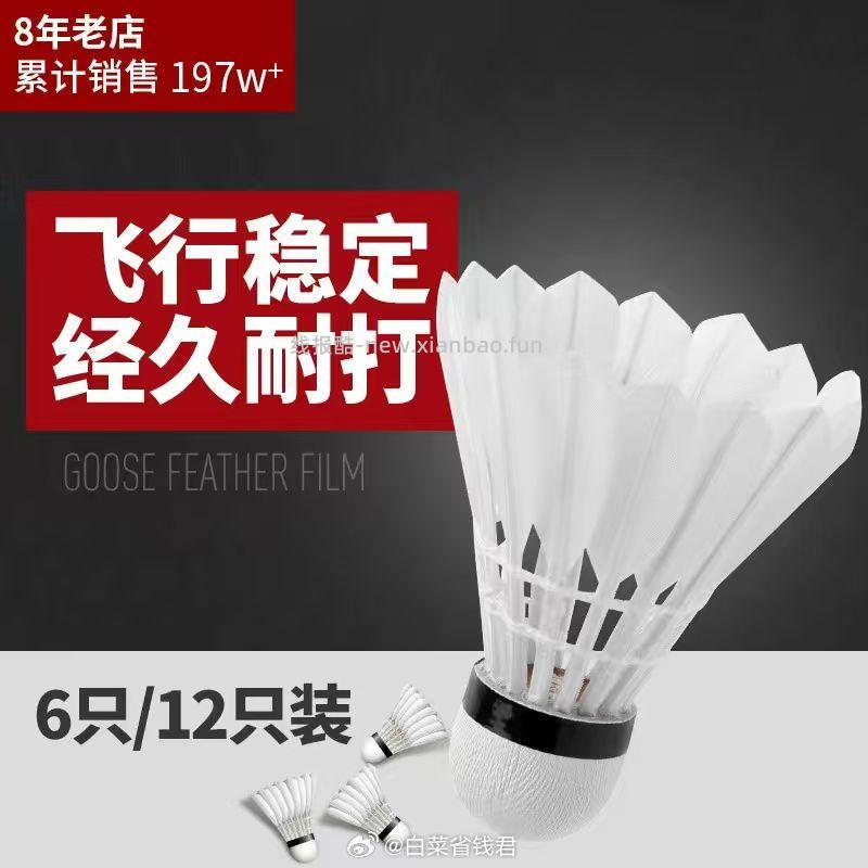 迪科斯羽毛球精选鹅毛耐打耐用飞行稳定球速稳定超值3只装 5.6元 - 线报酷
