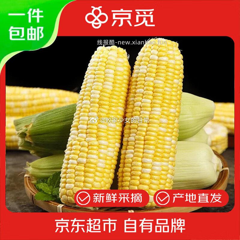 京觅云南金银水果甜玉米净重8斤 29.8元，欧迪芬冰丝吊带女睡袍3件套 49元 - 线报酷
