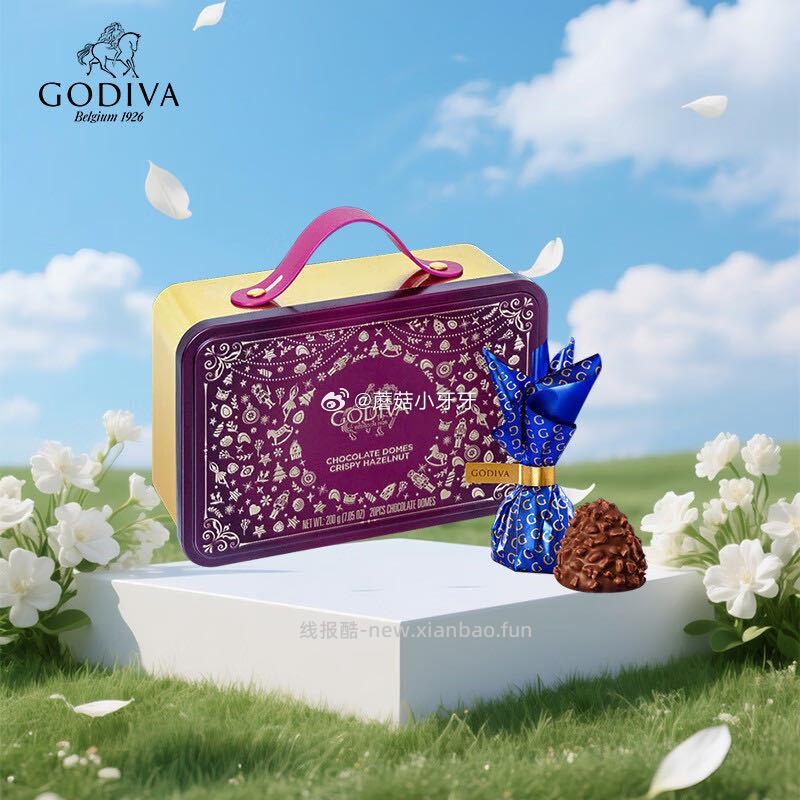 歌帝梵脆糖榛果巧克力旅行箱铁盒(20颗装) 44元 - 线报酷
