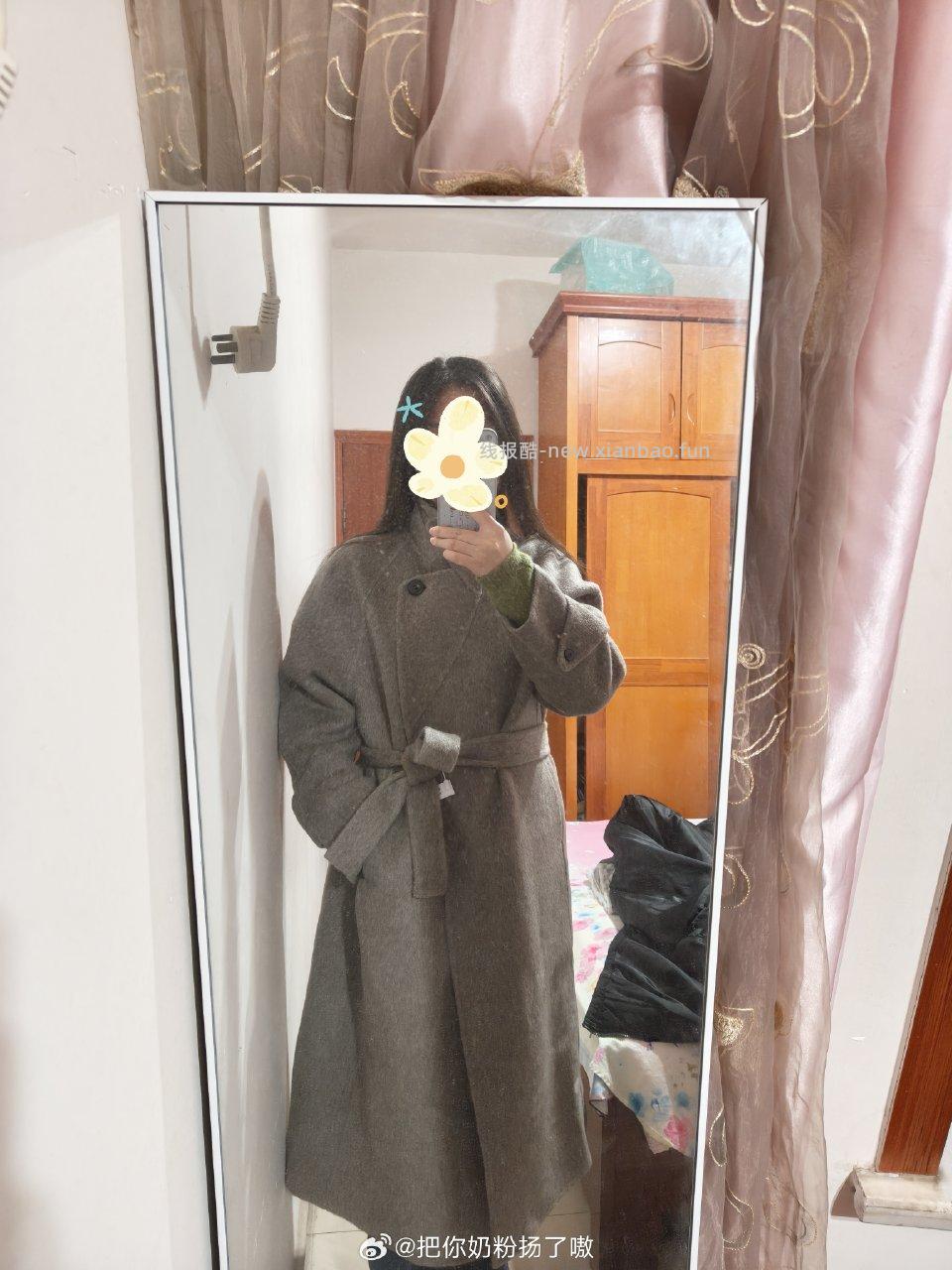 Lily的灰色大衣我的小姐妹说好看158cm/100斤之前去线下店试过超多大衣我都撑不起来 - 线报酷