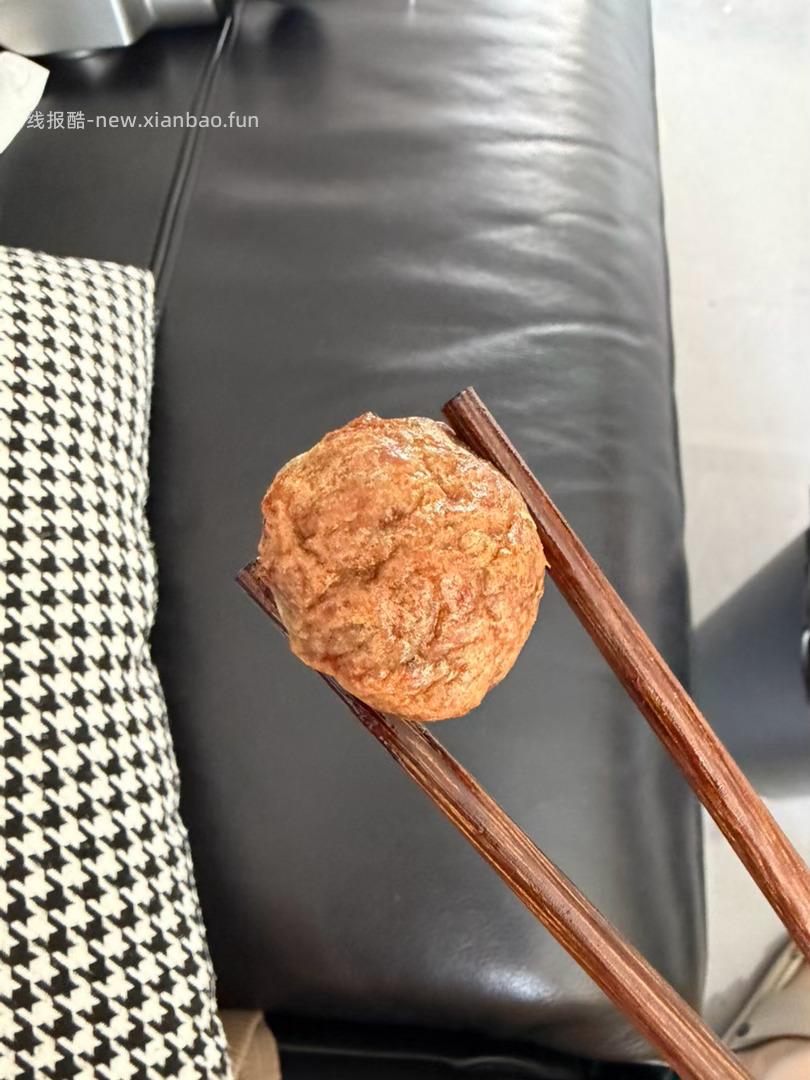 昨天发的潮发的牛肉丸 空气炸锅10分钟 很好吃 今天还可以买 - 线报酷