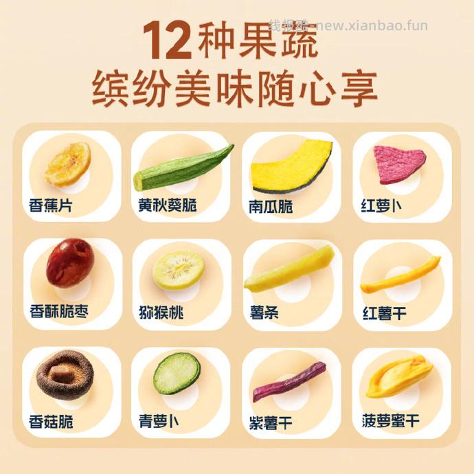 17.9 三只松鼠 什锦果蔬脆250g*2罐 折合8.95/罐 包邮的 - 线报酷