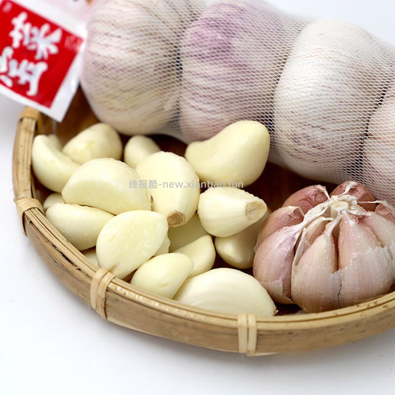 宝菜山东金乡带皮大蒜紫皮蒜头30头 16.9元 - 线报酷