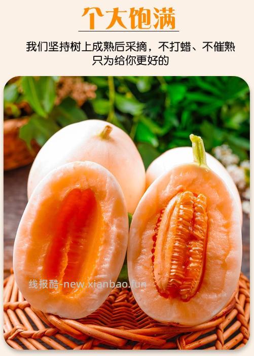 陕西阎良头茬红肉甜瓜带箱4.5-5斤 6.80元 - 线报酷