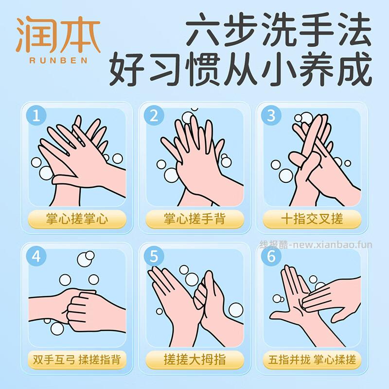 润本儿童泡泡洗手液250ml 9.89元 - 线报酷