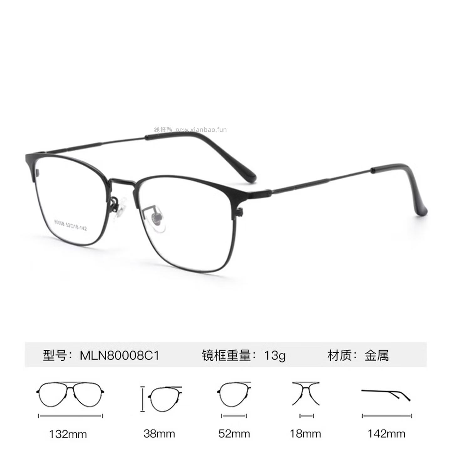 万新1.67成品眼镜+镜框 85元 - 线报酷