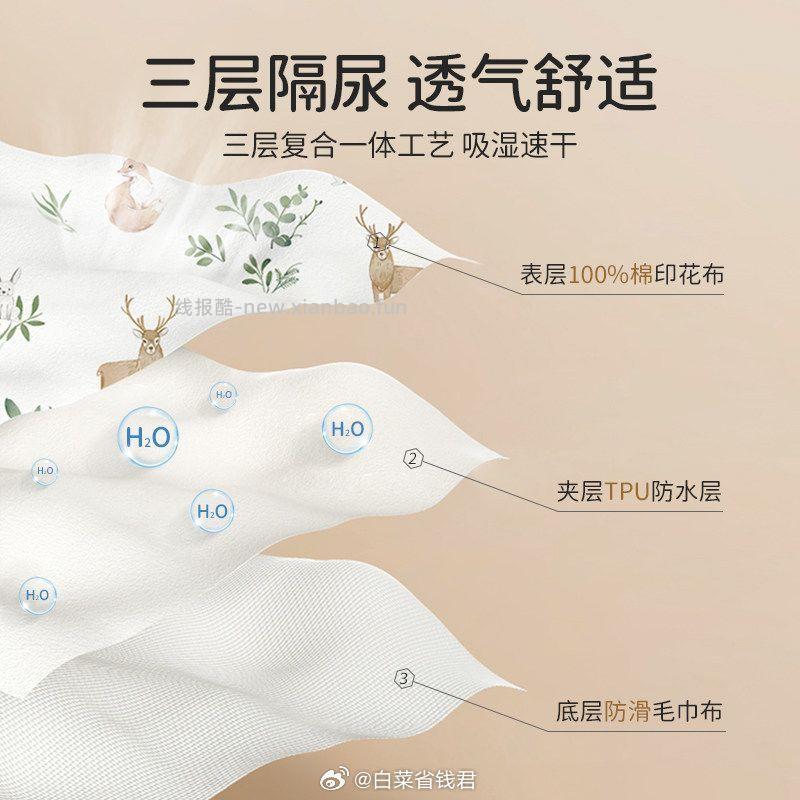 欧孕婴儿可水洗隔尿垫*2条 16.9元 - 线报酷