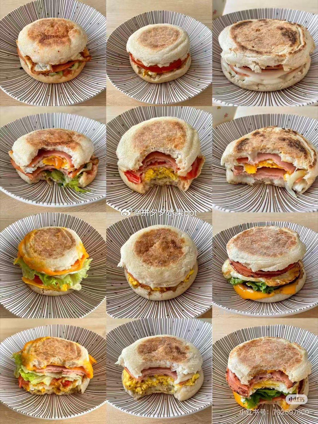 刷到别人的麦芬吃法 跟风买了曼可顿的麦芬 随便夹点啥都好吃 分钟就能搞定一顿早餐 - 线报酷