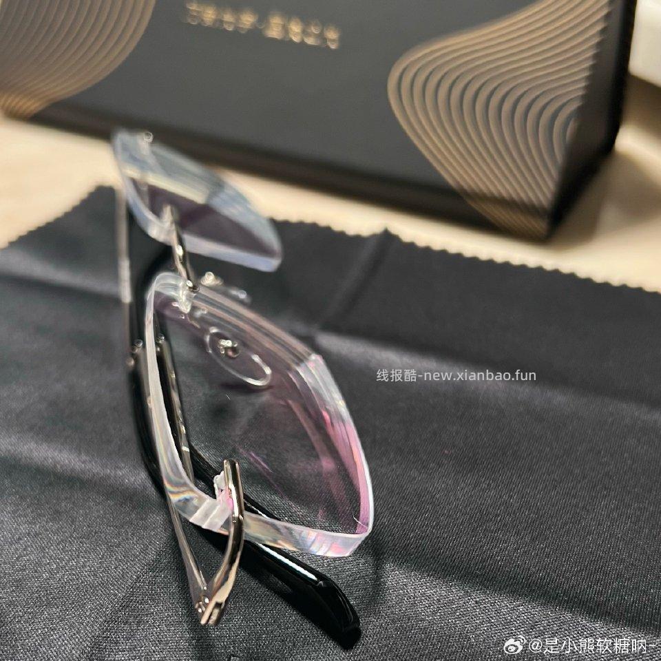 给还没有配眼镜的姐妹一个参考这家无框如果眼睛度数高且瞳距窄侧面会看着很厚但是戴上去正面看还挺好看的 - 线报酷