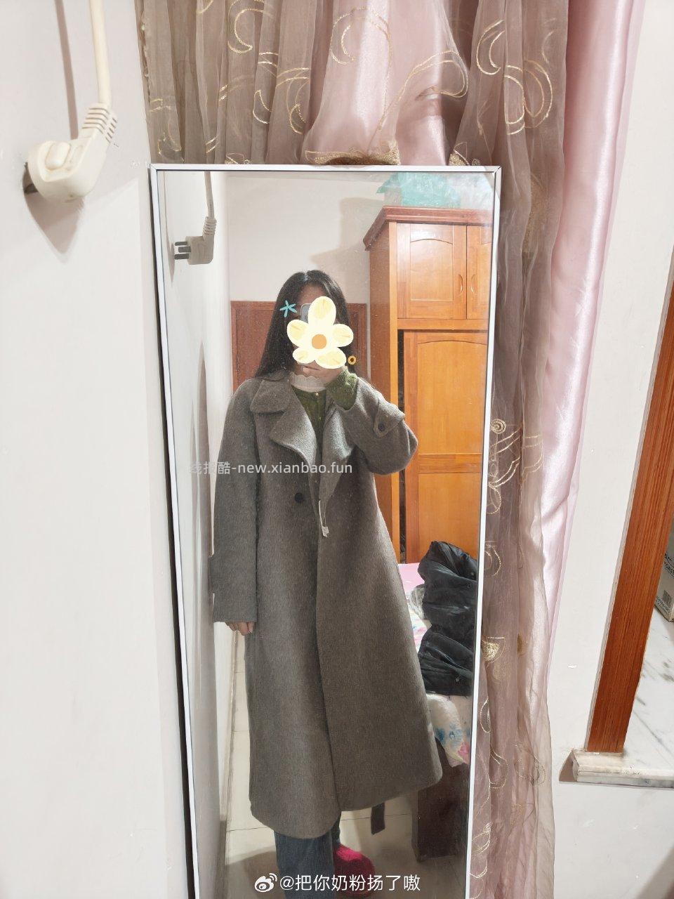 Lily的灰色大衣我的小姐妹说好看158cm/100斤之前去线下店试过超多大衣我都撑不起来 - 线报酷