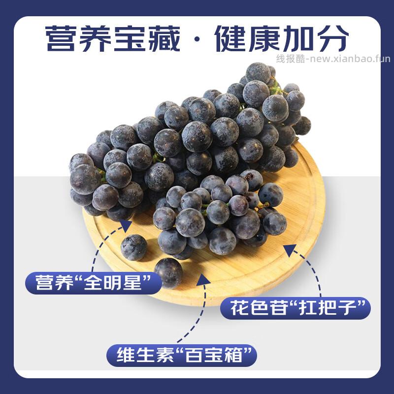 京鲜生云南夏黑无籽黑提净重1.8-2.2斤 15.91元 - 线报酷 京鲜生云南夏黑无籽黑提净重1.8-2.2斤 15.91元 - 线报酷